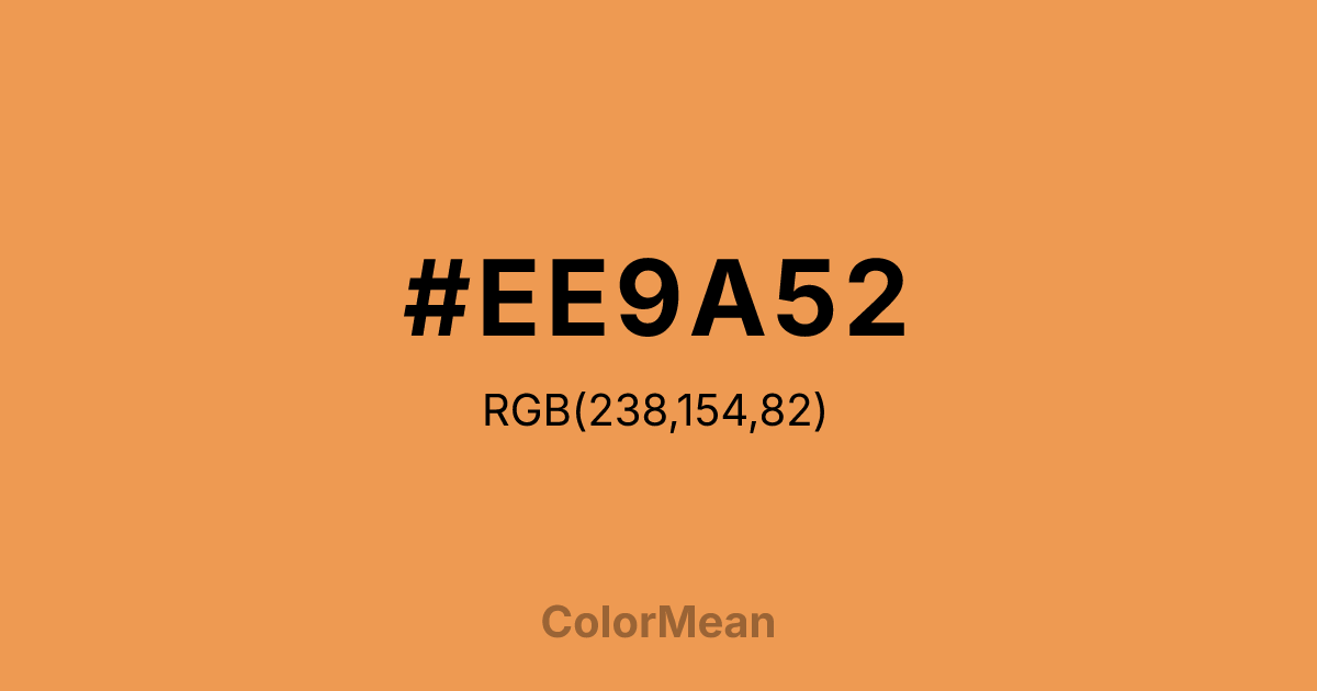 #EE9A52 color swatch