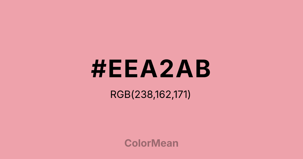 #EEA2AB color swatch