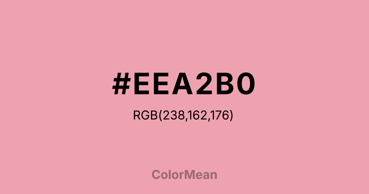#EEA2B0 color swatch