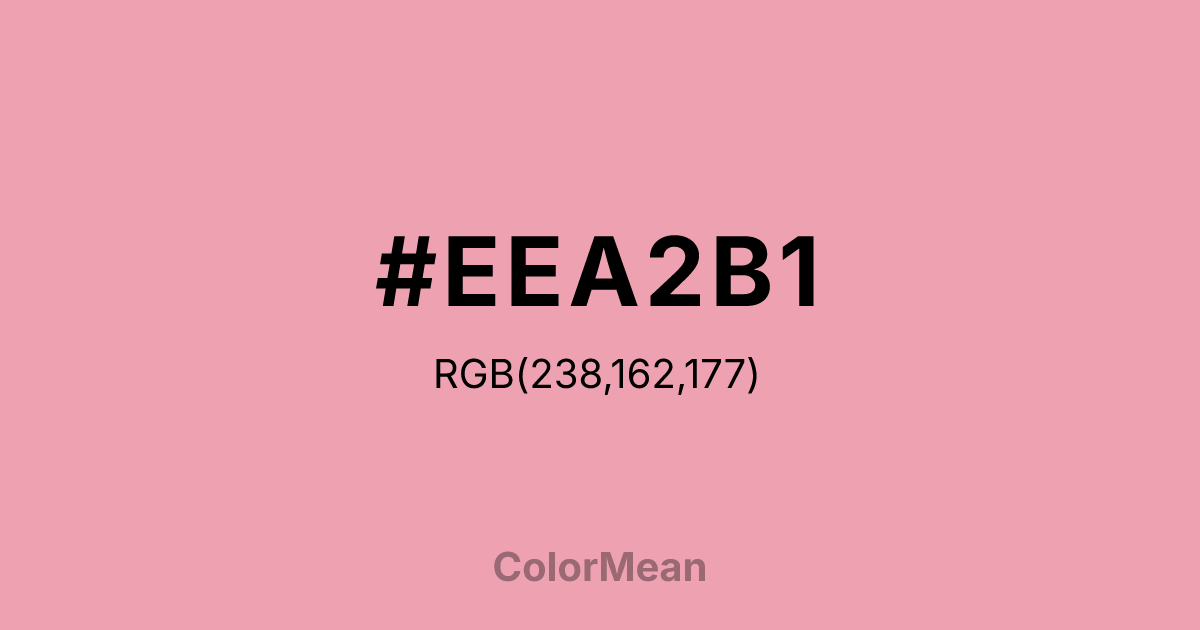 #EEA2B1 color swatch