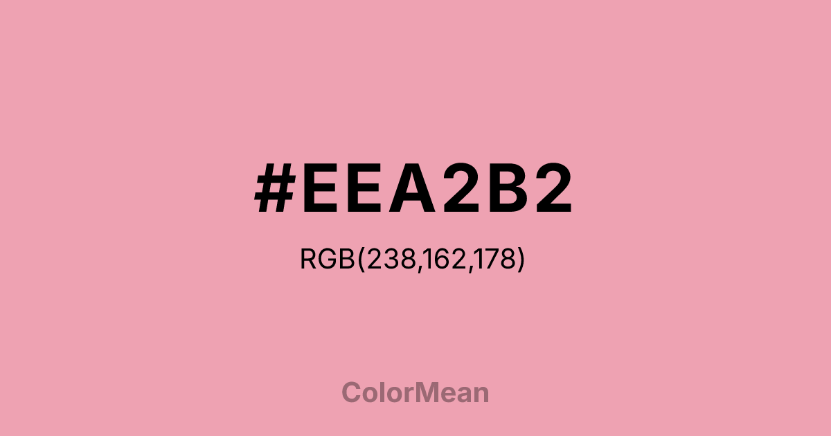 #EEA2B2 color swatch