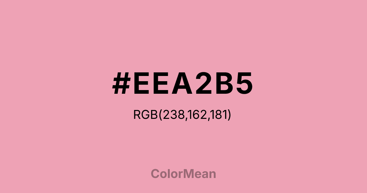 #EEA2B5 color swatch