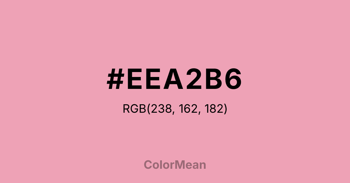 #EEA2B6 color swatch