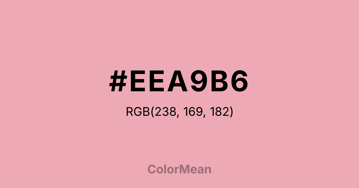 #EEA9B6 color swatch
