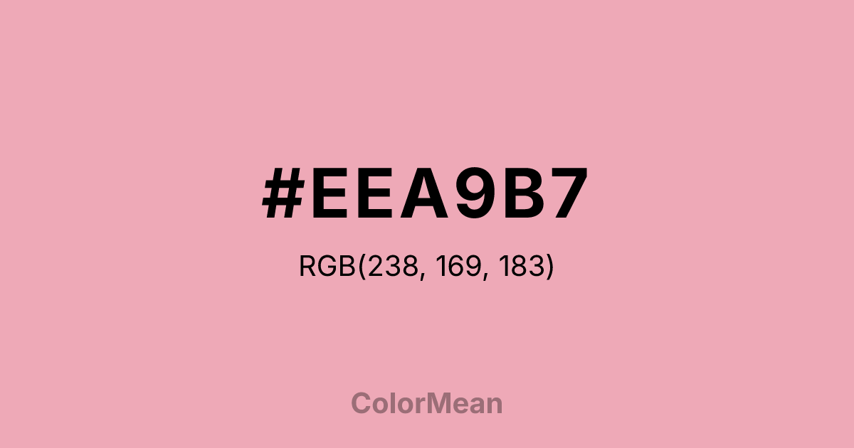 #EEA9B7 color swatch