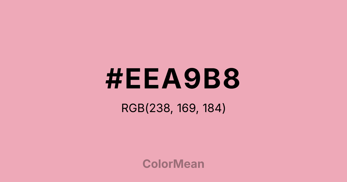 #EEA9B8 color swatch