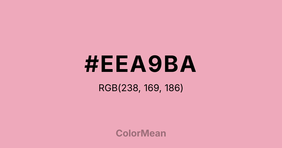 #EEA9BA color swatch
