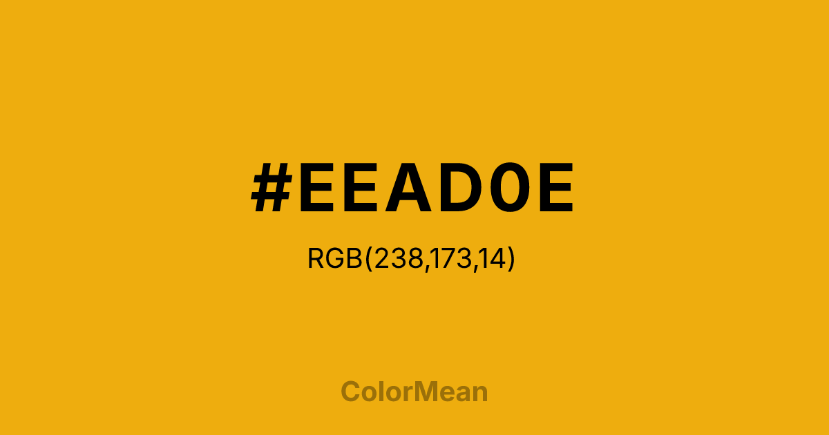 #EEAD0E color swatch