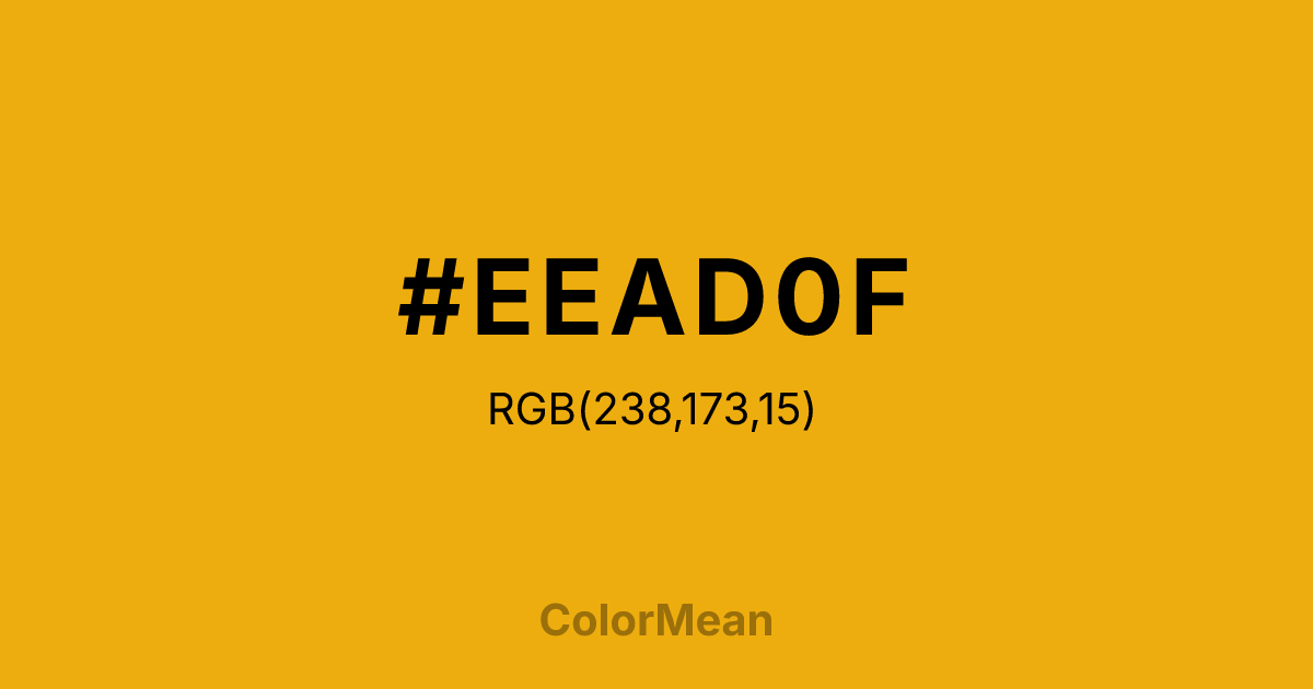 #EEAD0F color swatch