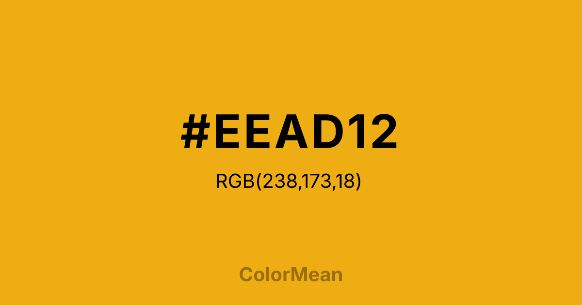 #EEAD12 color swatch