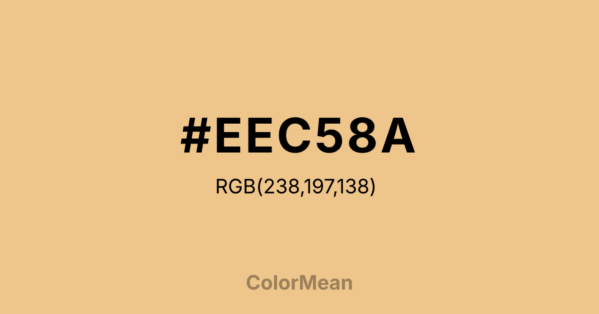 #EEC58A color swatch