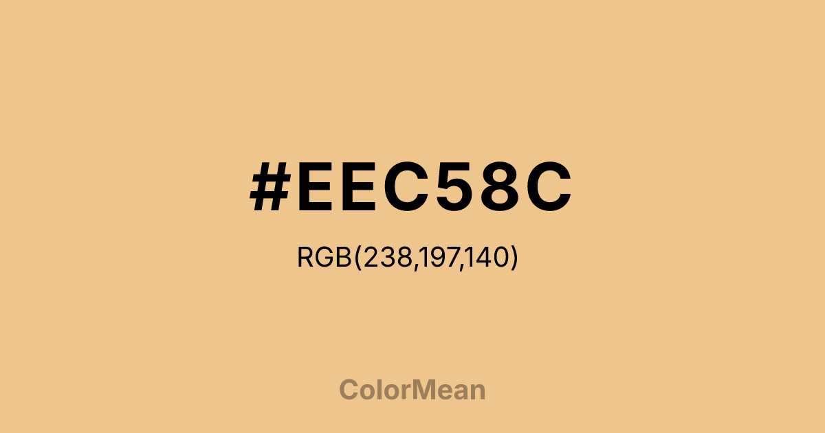 #EEC58C color swatch
