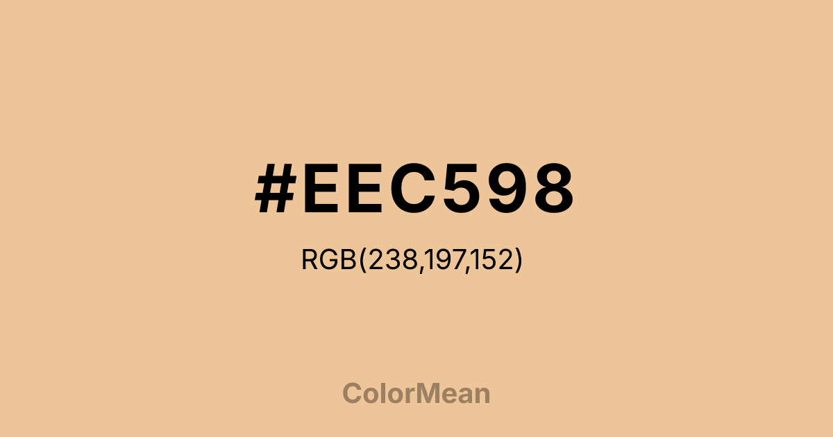 #EEC598 color swatch