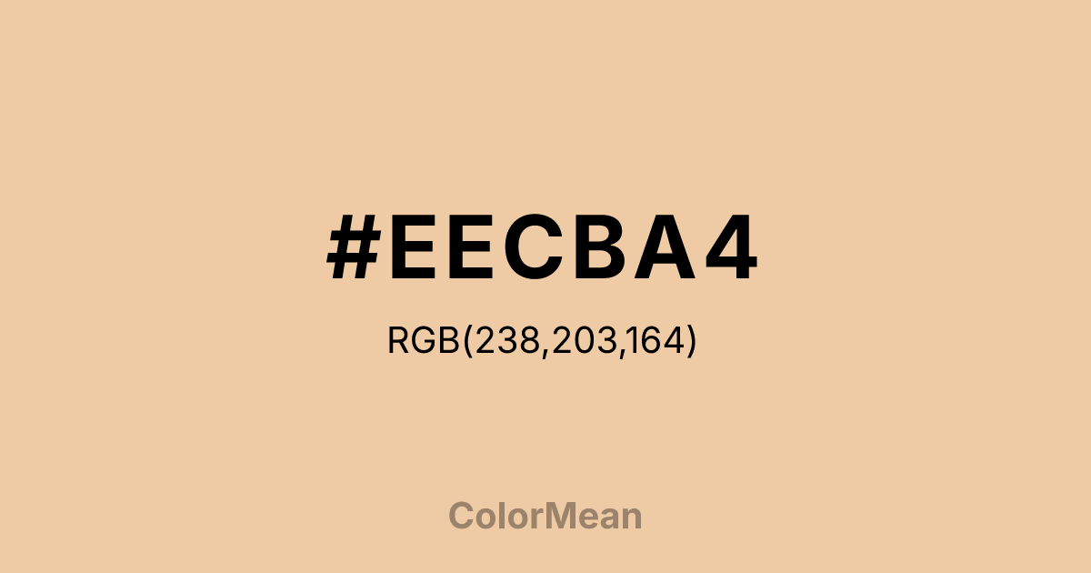 #EECBA4 color swatch