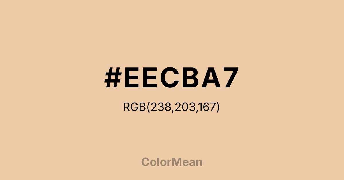 #EECBA7 color swatch