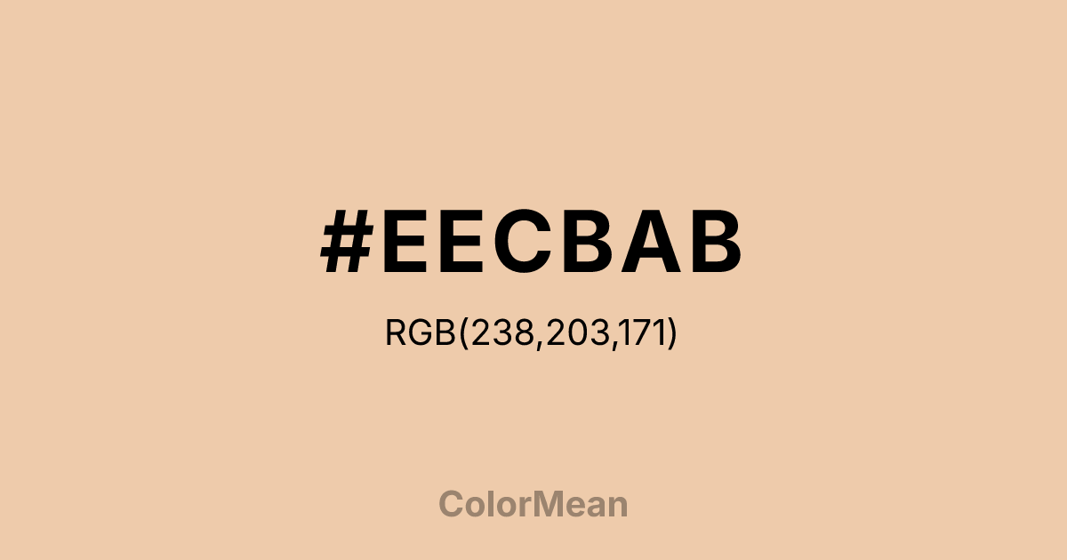#EECBAB color swatch