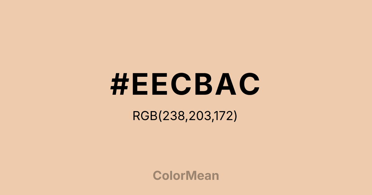 #EECBAC color swatch