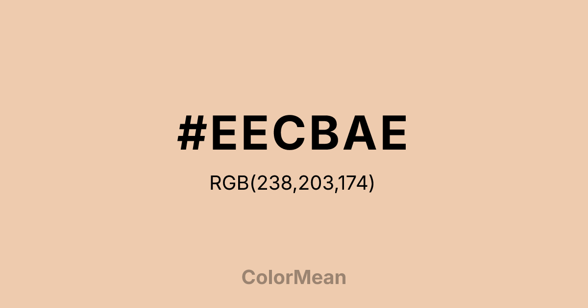 #EECBAE color swatch
