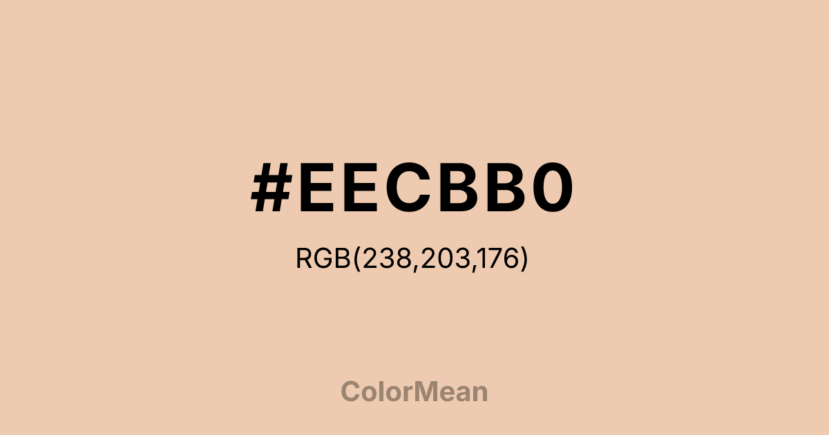 #EECBB0 color swatch