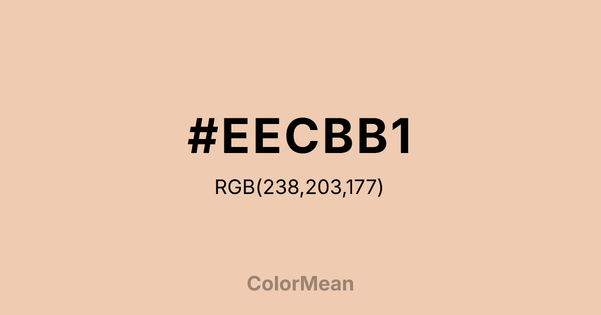#EECBB1 color swatch