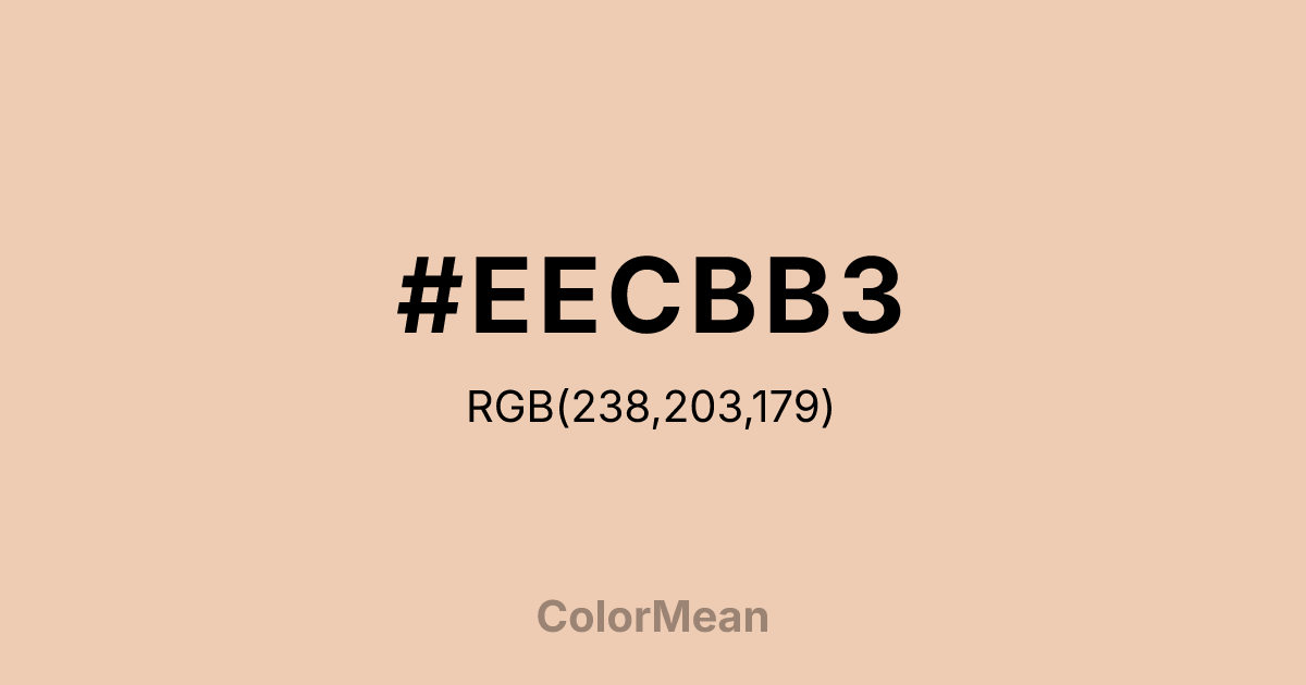 #EECBB3 color swatch