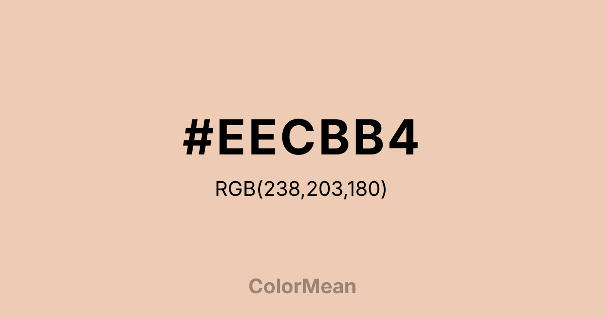 #EECBB4 color swatch