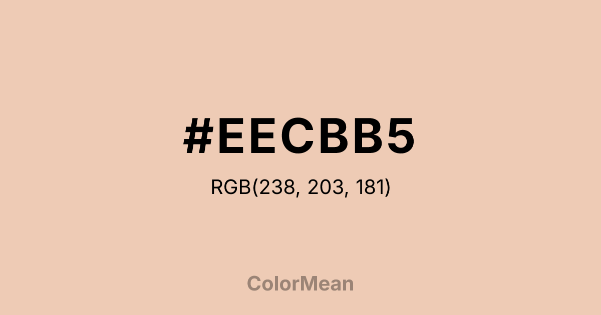 #EECBB5 color swatch