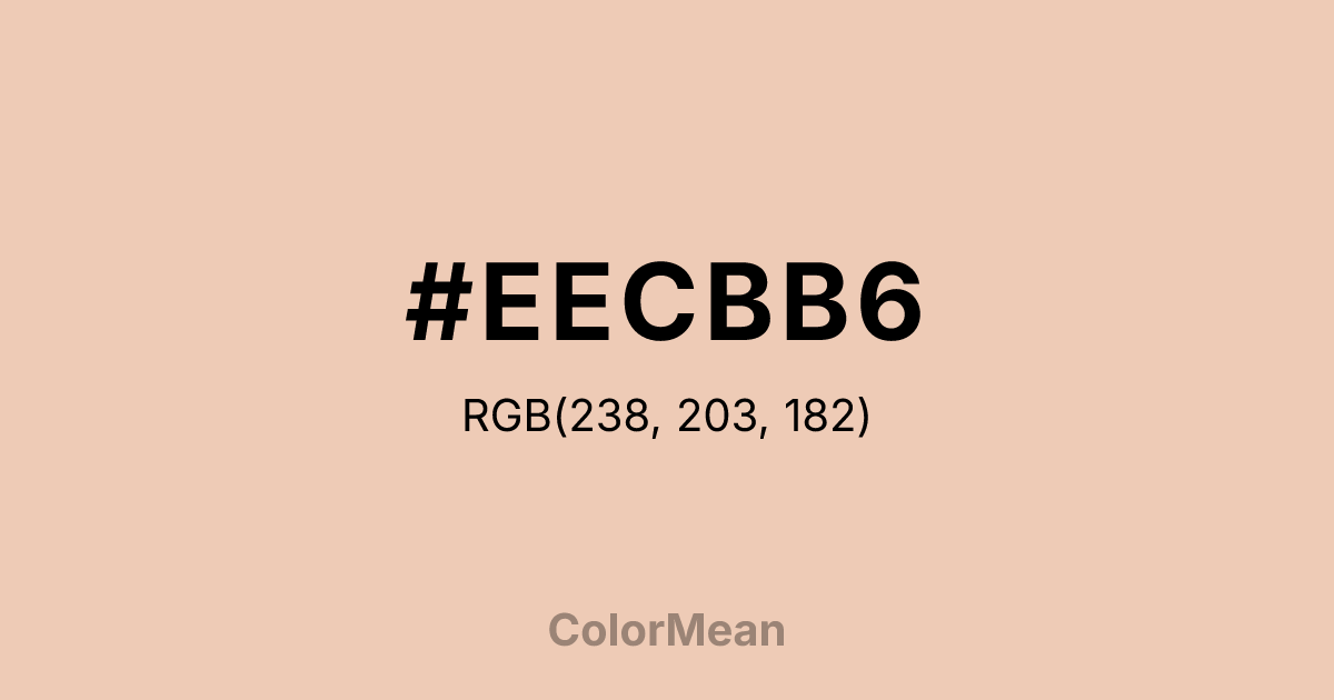 #EECBB6 color swatch