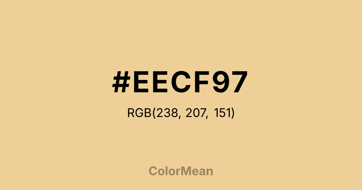 #EECF97 color swatch