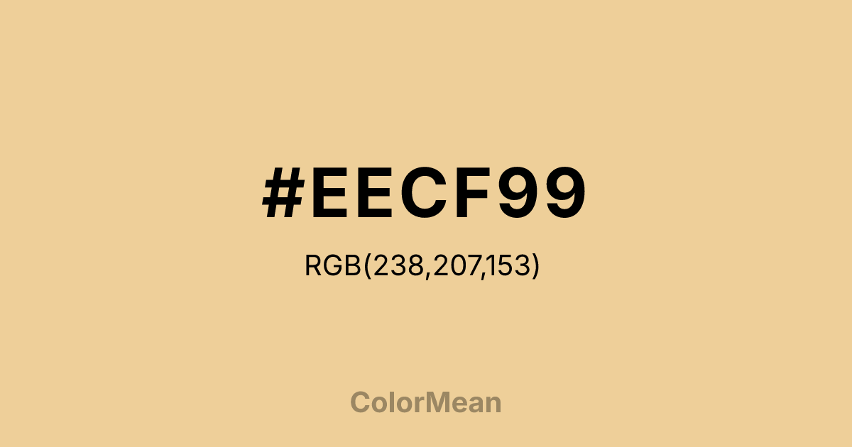 #EECF99 color swatch