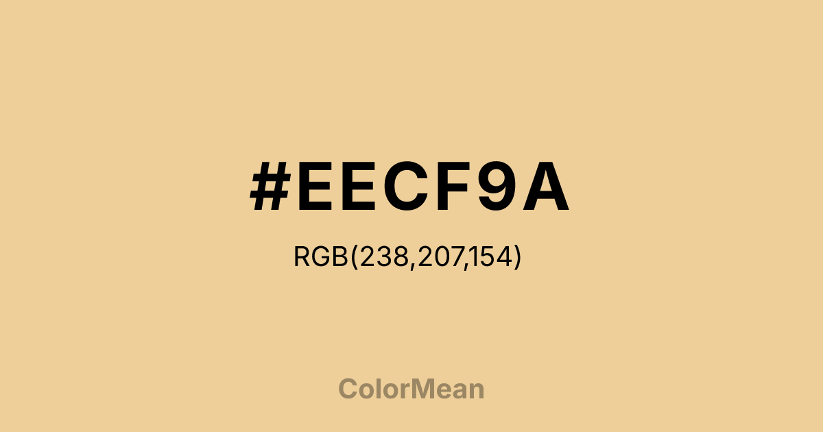 #EECF9A color swatch