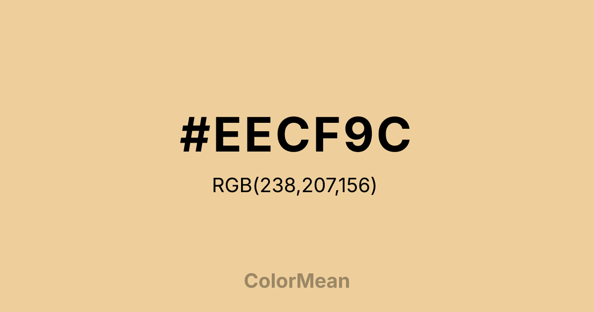 #EECF9C color swatch