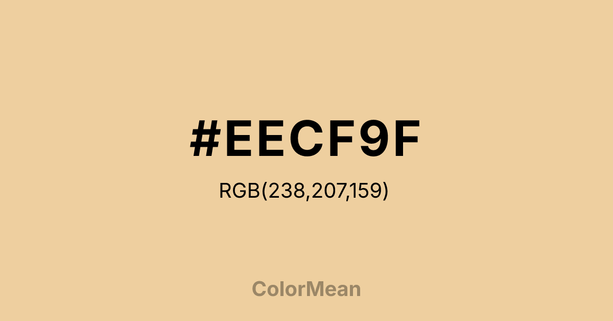 #EECF9F color swatch