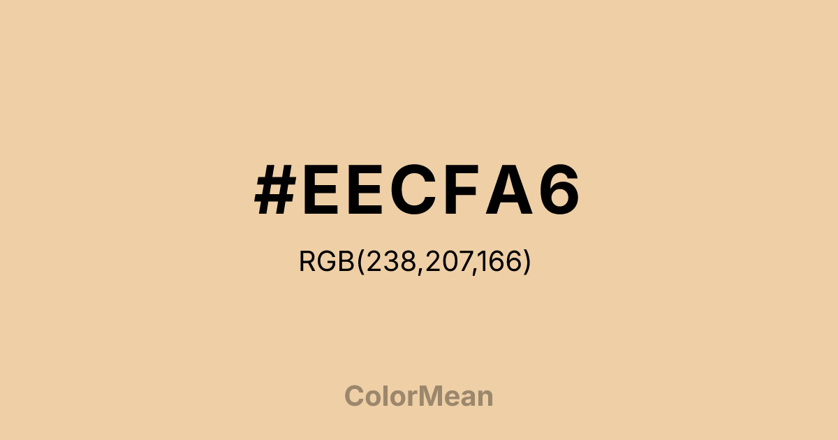 #EECFA6 color swatch