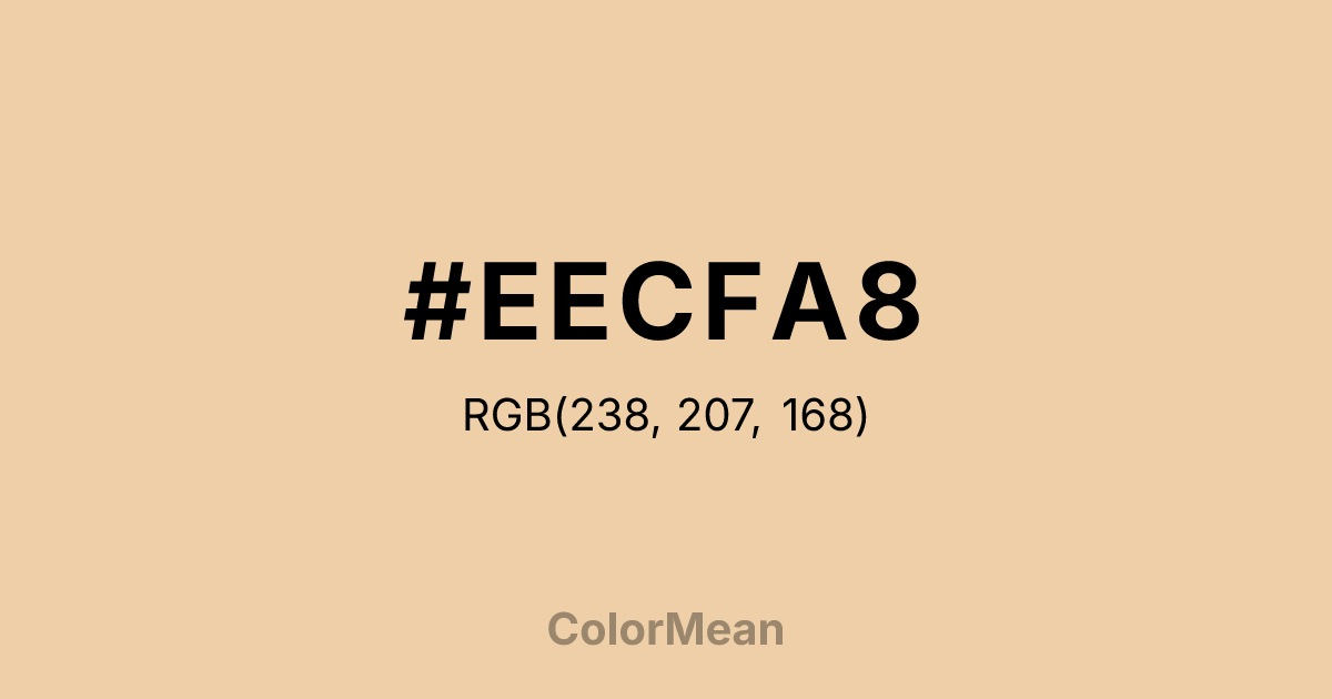 #EECFA8 color swatch