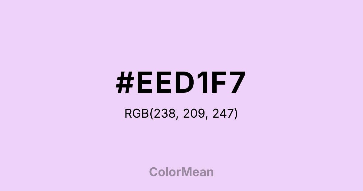 #EED1F7 color swatch