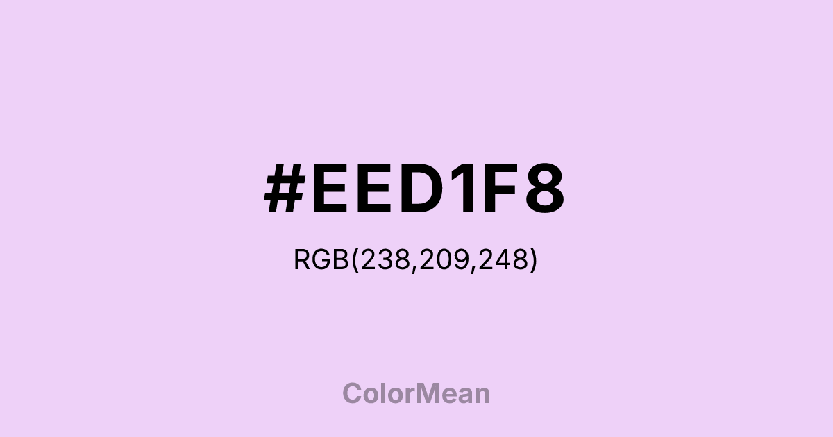 #EED1F8 color swatch