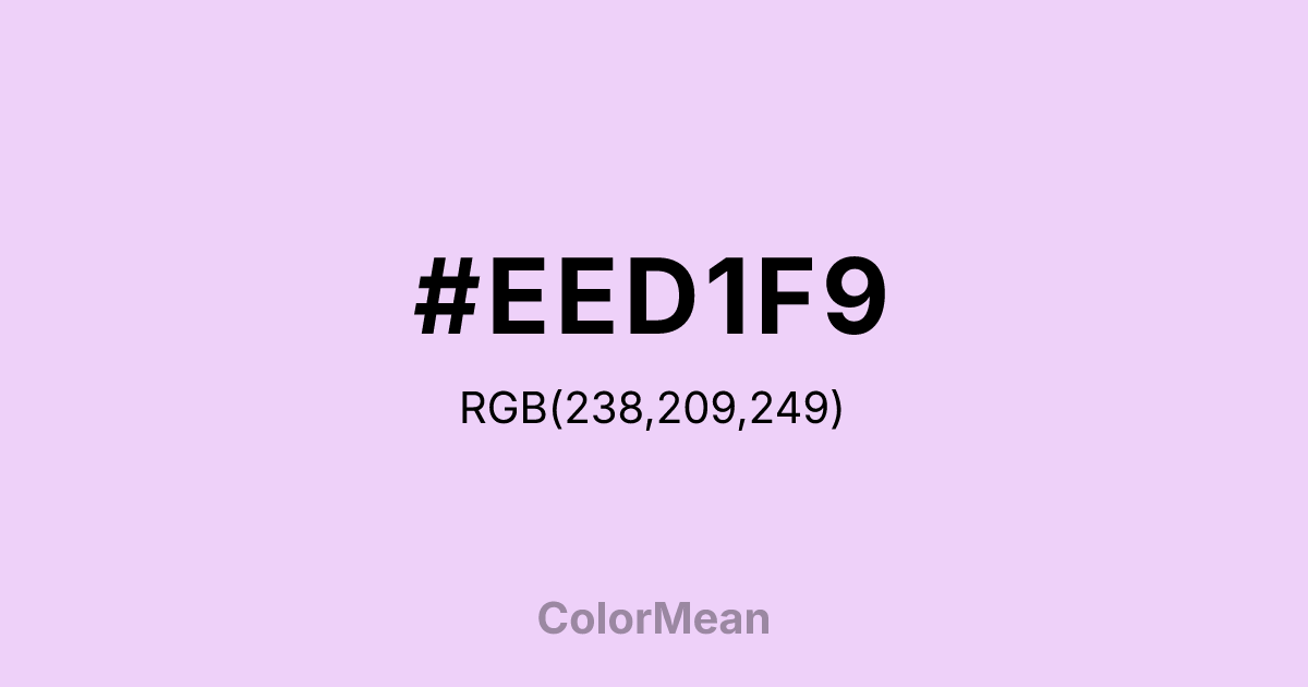 #EED1F9 color swatch