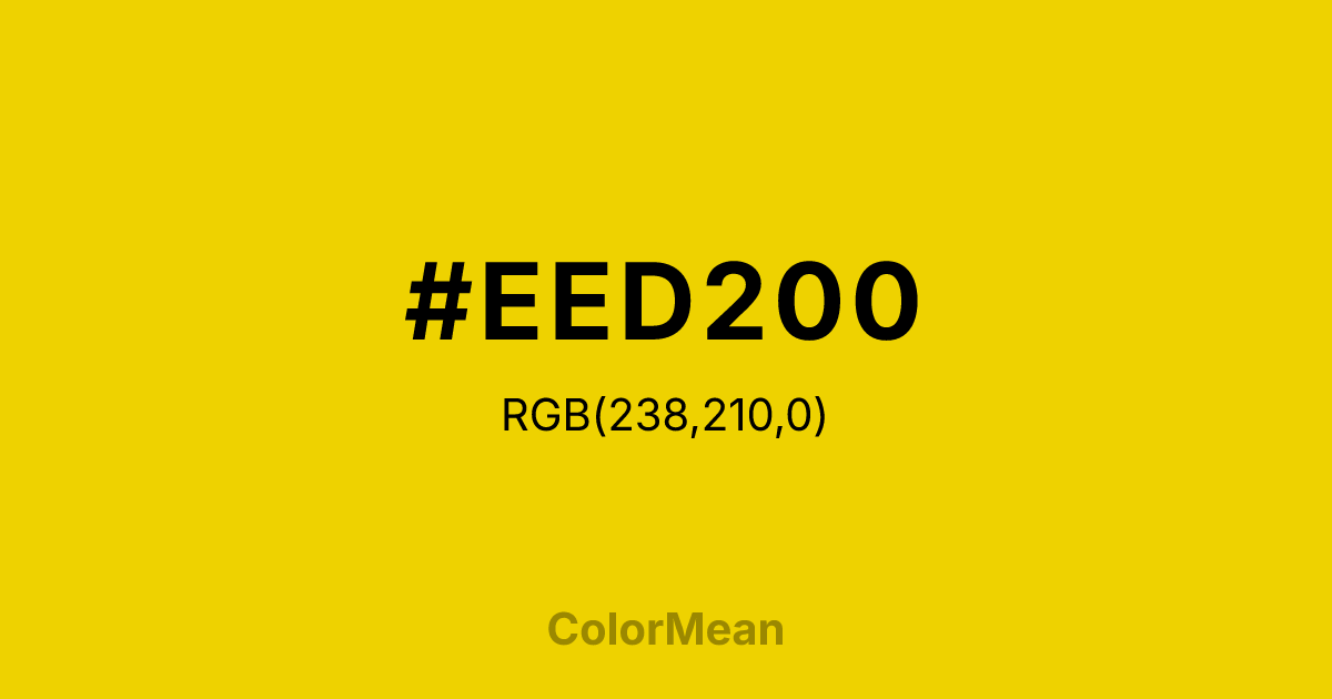 #EED200 color swatch