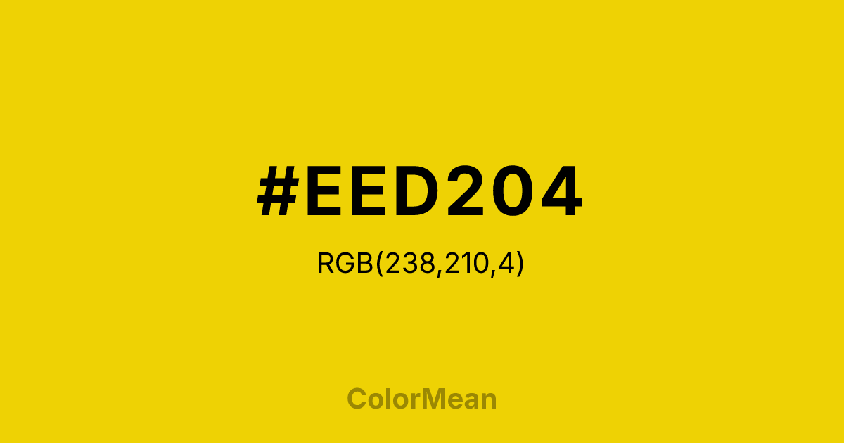 #EED204 color swatch
