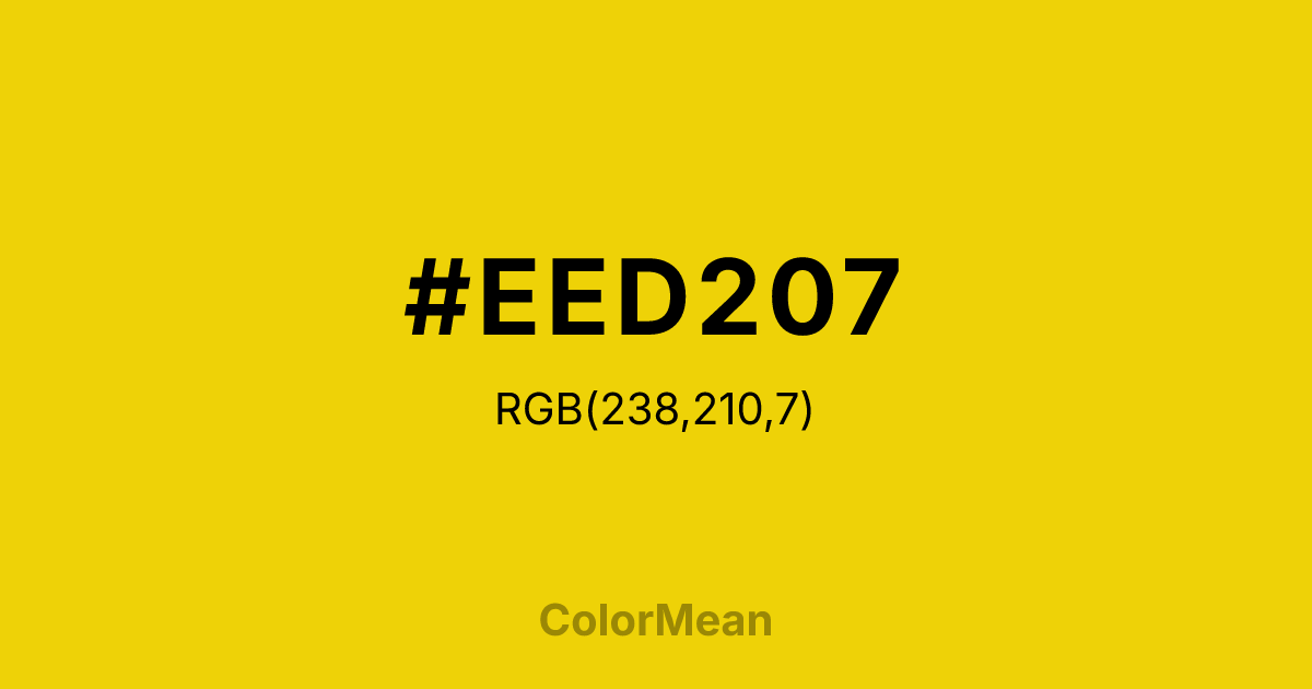 #EED207 color swatch