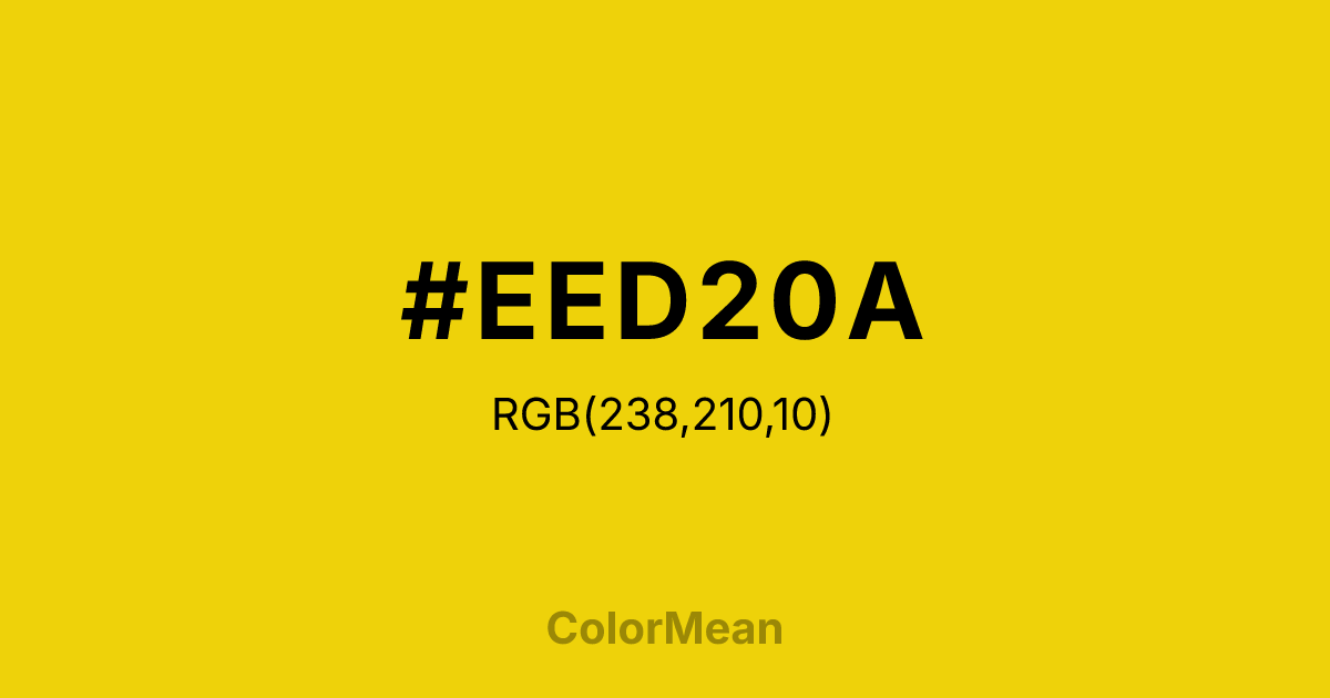 #EED20A color swatch