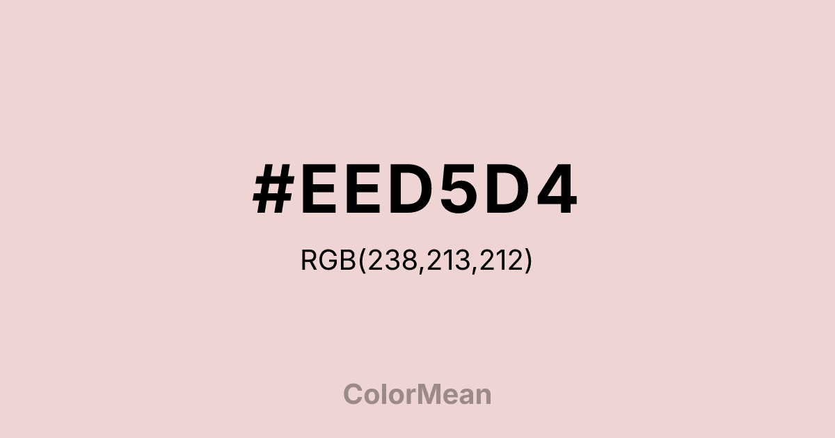 #EED5D4 color swatch