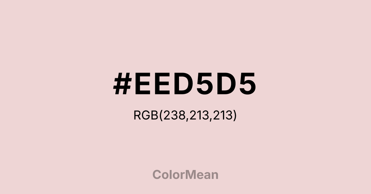 #EED5D5 color swatch