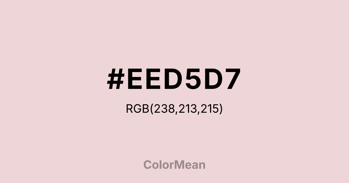 #EED5D7 color swatch