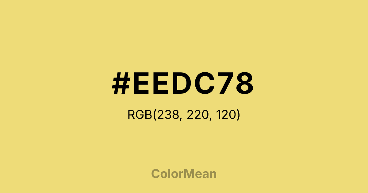 #EEDC78 color swatch