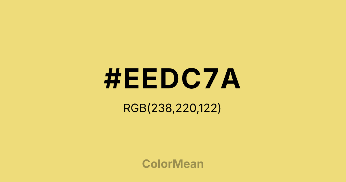 #EEDC7A color swatch