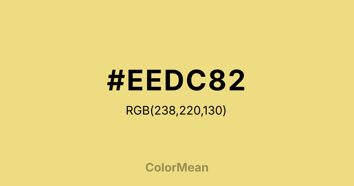 #EEDC82 color swatch