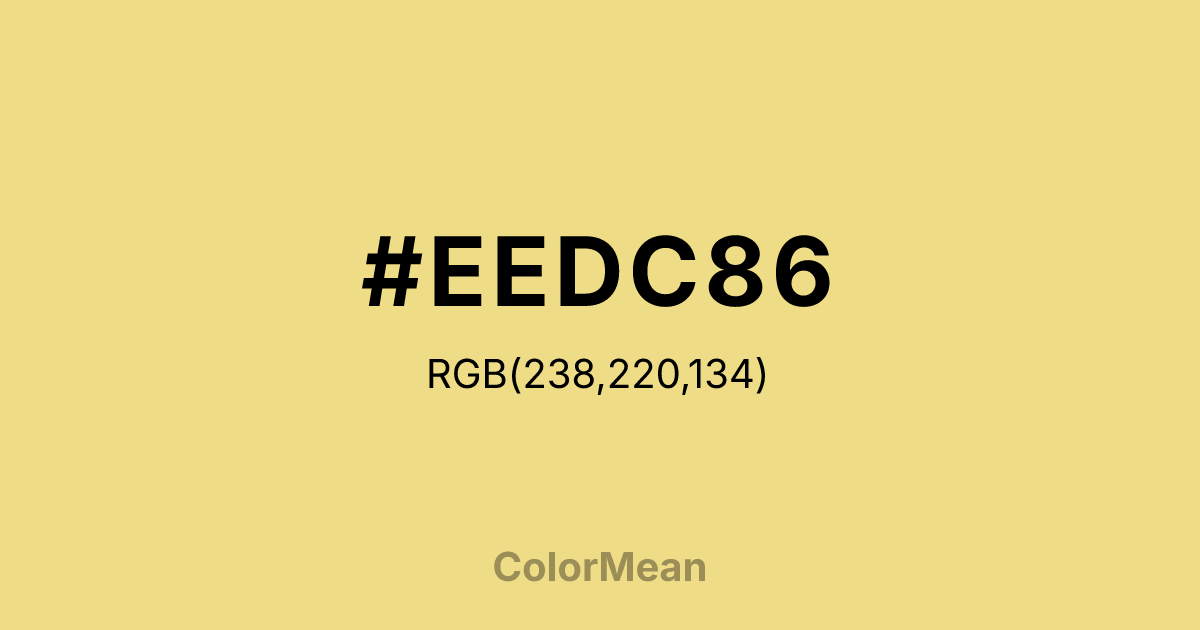 #EEDC86 color swatch