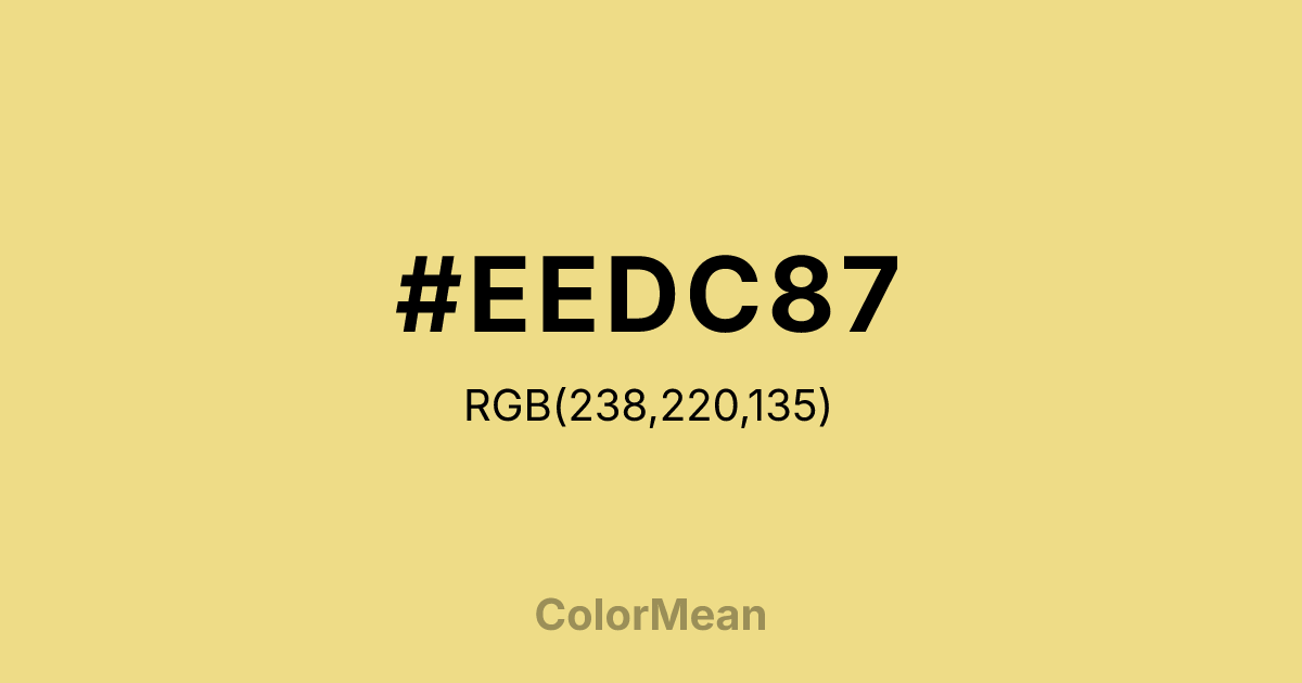 #EEDC87 color swatch
